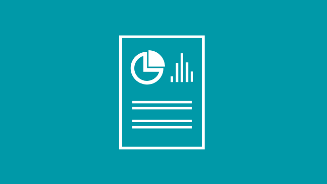 icon of document with pie chart and line chart images